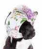 Pet Life 'Botanic Bark' Floral Uv Protectant Adjustable Brimmed Dog Hat