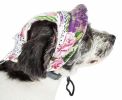 Pet Life 'Botanic Bark' Floral Uv Protectant Adjustable Brimmed Dog Hat